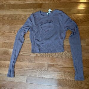 lululemon athletica Long Sleeve Crop Top - Lavender